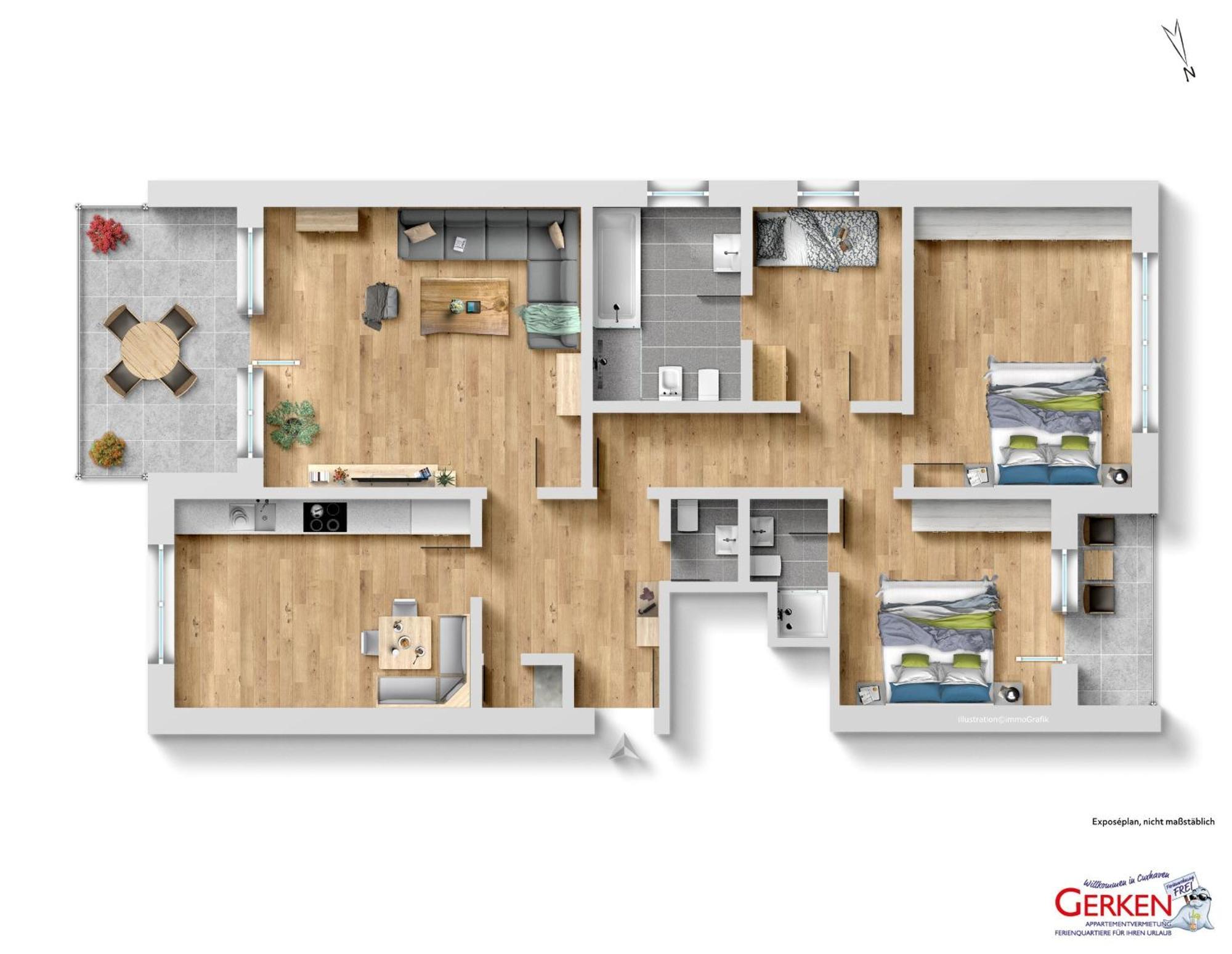 Haus Muehlentrift Doese Apartment Cuxhaven Ruang foto